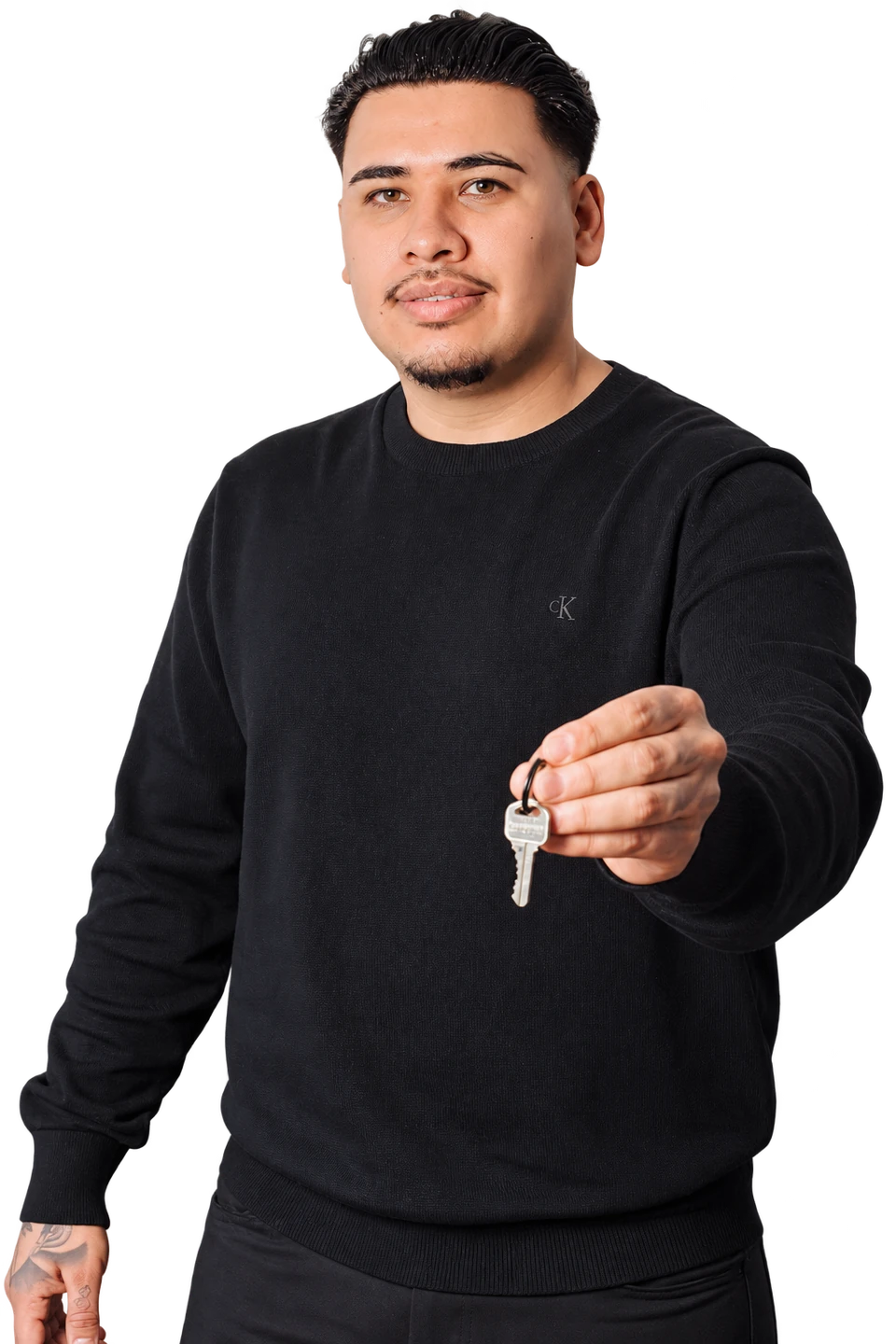 Steven Dominguez holding a set of keys